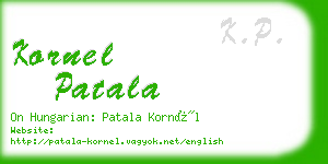 kornel patala business card